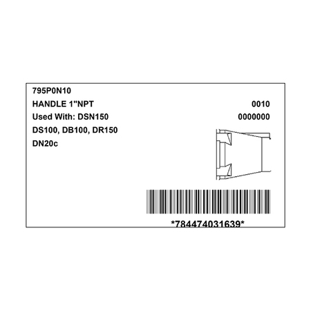 Meltric 795P0N10 HANDLE OVERSIZED w/NPT 795P0N10